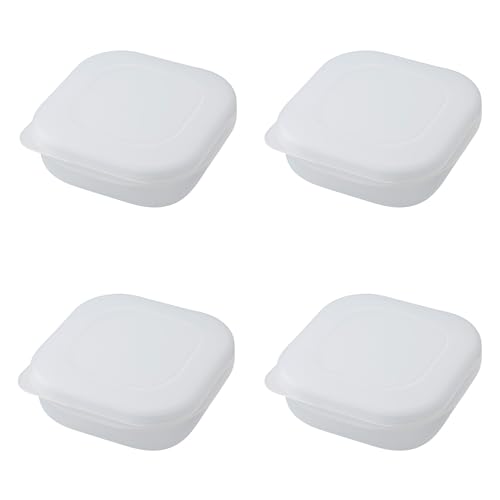 マーナ(marna) 極 冷凍ごはん容器 (web限定マットクリア/べたつきを防ぐ すのこ付き/電子レンジ) ご飯 御飯 冷凍ごはん 保存容器 ごはん冷凍保存容器 BPAフリー 4個入り R511CL