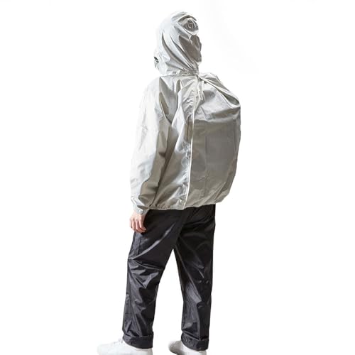 [THE ROOTS] レインスーツ リュック対応 上下セット リュックインレインスーツ メンズ 収納袋付き 梅雨 通勤 通学 自転車 レインウェア カッパ 雨合羽 雨具 透湿防水生地 カッパ シンプル アウトドア 自転車運転