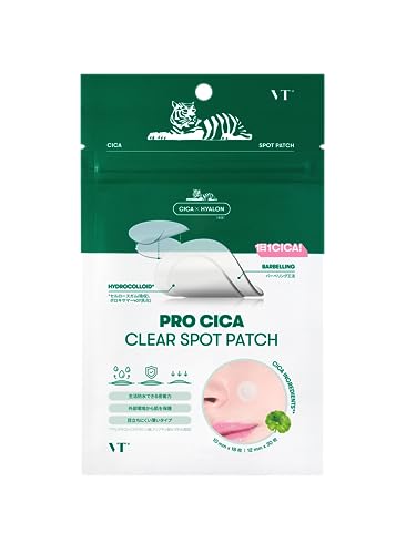 VTCOSMETICS(ブイティコスメテックス) VT スポットパッチ 3種 敏感肌 肌荒れスキンケア 毛穴ケア シート状美容液 (プロCICA クリア スポットパッチ)