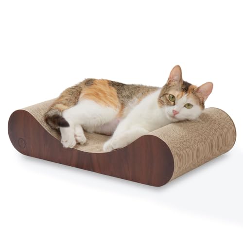 猫壱 爪研ぎ バリバリベッドカール M ダークブラウン