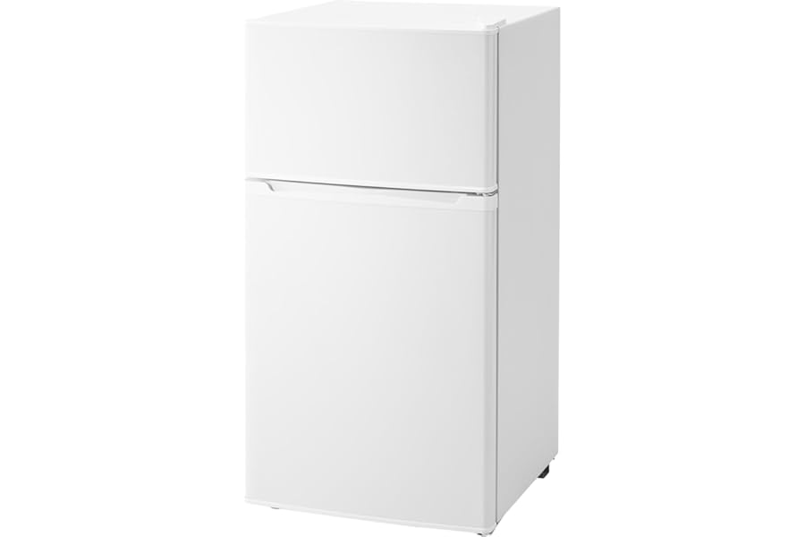 simplus 冷蔵庫 小型 2ドア 90L 家庭用 冷凍庫 一人暮らし オフィス 新生活 2ドア 省エネ 右開き シンプラス SP-90LD2 コンパクト 大容量 シンプル 温度調整可 静音 (2ドア/90L, ホワイト)