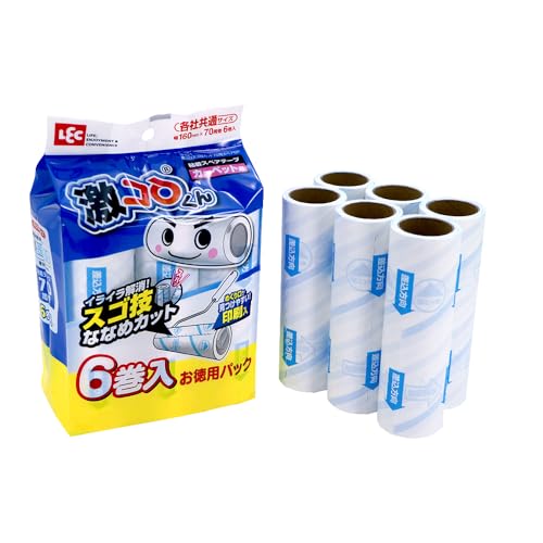 レック 激コロ スゴ技カット 70周 スペア 6個入 / カーペットクリーナー/めくりやすい /