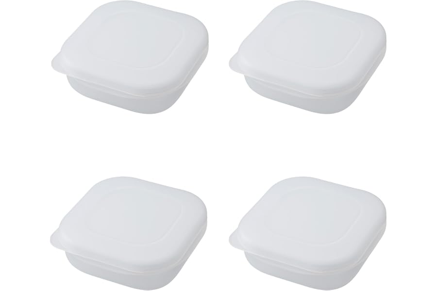 マーナ(marna) 極 冷凍ごはん容器 (web限定マットクリア/べたつきを防ぐ すのこ付き/電子レンジ) ご飯 御飯 冷凍ごはん 保存容器 ごはん冷凍保存容器 BPAフリー 4個入り R511CL