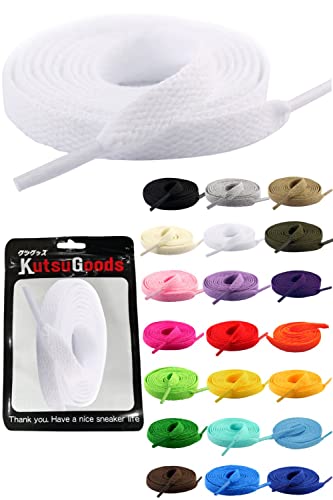 [KutsuGoods] クツグッズ フラット シューレース 靴紐 素材選びにこだわった 平紐 靴ひも 100cm 120cm 140cm 160cm 8mm幅 shoelaces