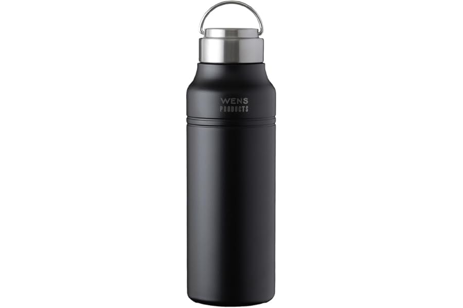 アトラス 水筒 1リットル 保冷 保温 真空断熱 ステンレス マグボトル 軽量 直飲み 洗いやすい アウトドア WENS ウェンズ 1000ml 1L ブラック 黒色 白湯 AWPB-1001BK