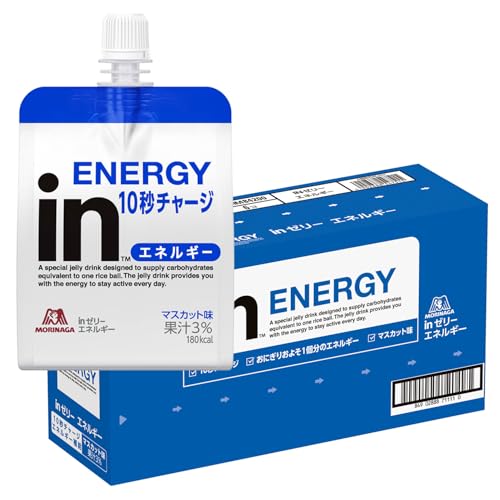 森永製菓 inゼリー エネルギー 180g ×6個 マスカット味 10秒チャージ 防災 非常食 差し入れ 体調管理 受験 朝食 ビタミンC配合 国産