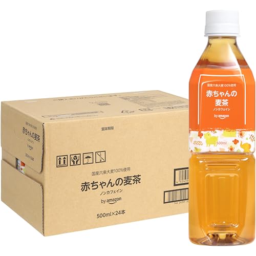 by Amazon 赤ちゃんの麦茶 ノンカフェイン 500ml×24本