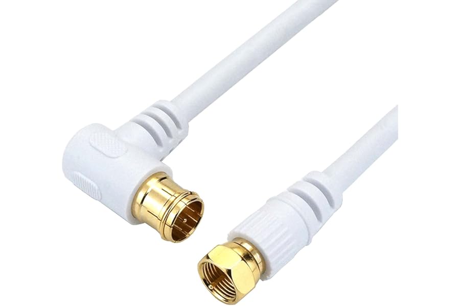 ホーリック アンテナケーブル S-4C-FB同軸 3m 【4K8K放送(3224MHz)/BS/CS/地デジ/CATV 対応】 HSマーク登録 ホワイト L字差込式/ネジ式コネクタ HAT30-921LS