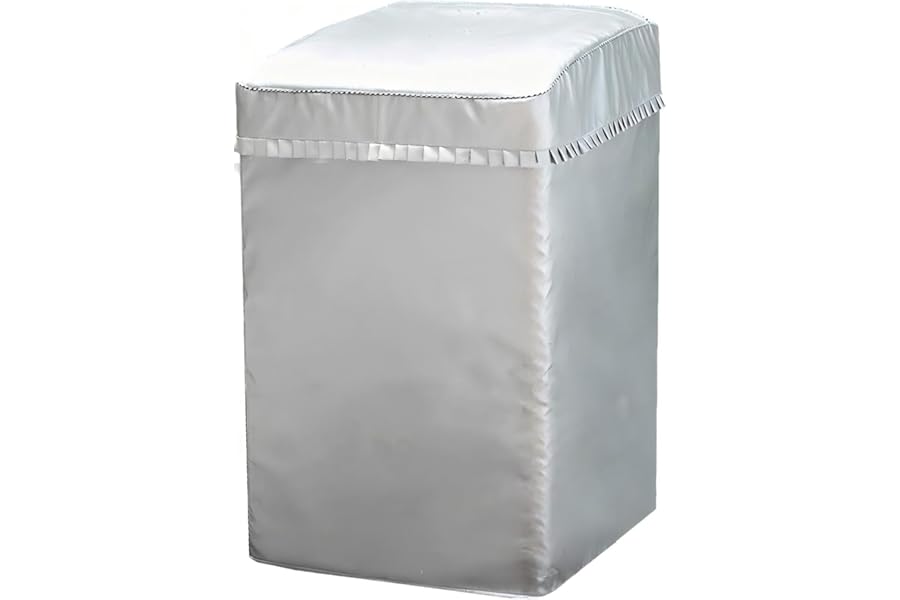 Aoitori 洗濯機カバー 全自動洗濯機適用 耐用5年保証 S(52*54*88cm 5～6kg対応) シルバー