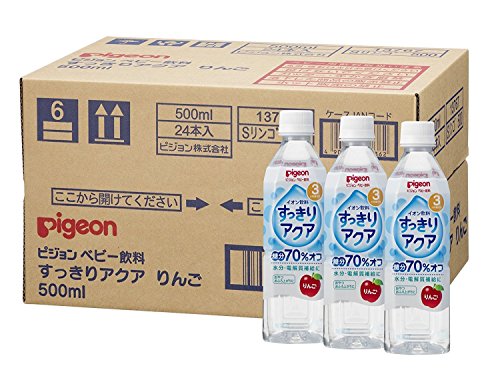 ピジョン ベビー飲料 すっきりアクア りんご味 500ml×24本