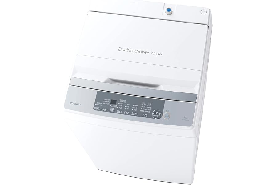 TOSHIBA(東芝) 全自動洗濯機 7kg AW-700Z2(W) ボディ幅51.5㎝ ステンレス槽 槽洗浄・槽乾燥 縦型 静音 部屋干し 保護カバー ピュアホワイト