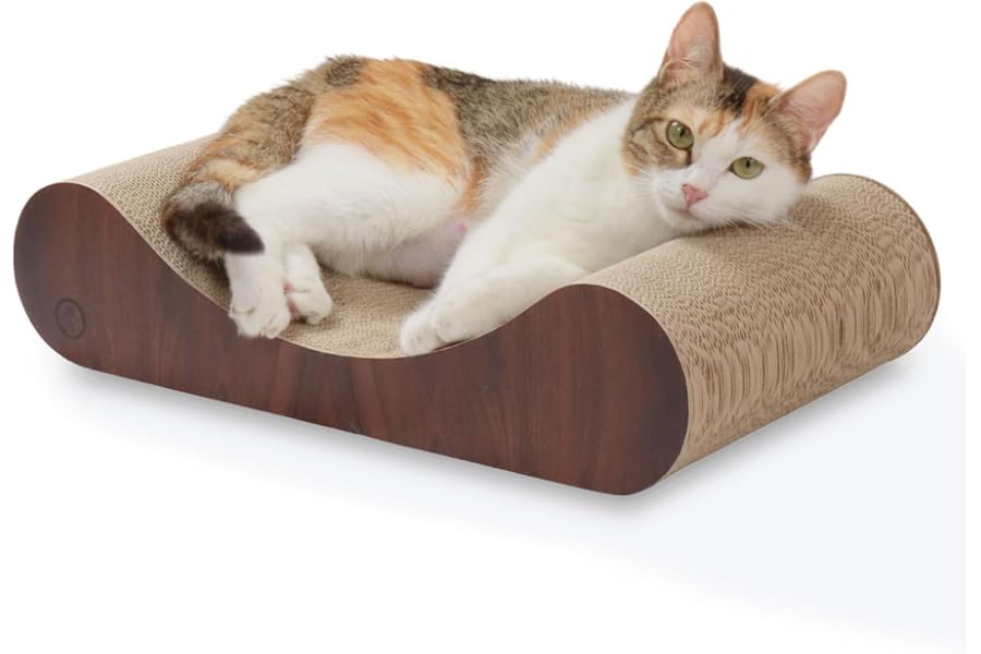 猫壱 爪研ぎ バリバリベッドカール M ダークブラウン