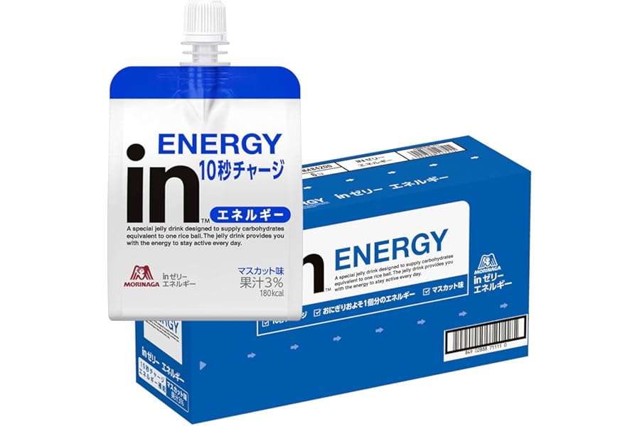 森永製菓 inゼリー エネルギー 180g ×6個 マスカット味 10秒チャージ 防災 非常食 差し入れ 体調管理 受験 朝食 ビタミンC配合 国産