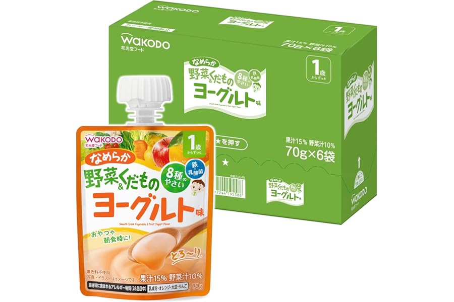 【和光堂】 1歳からのMYジュレドリンク なめらか野菜＆くだものヨーグルト味 70g×6個 [12か月頃から] 鉄・乳酸菌入り 着色料不使用