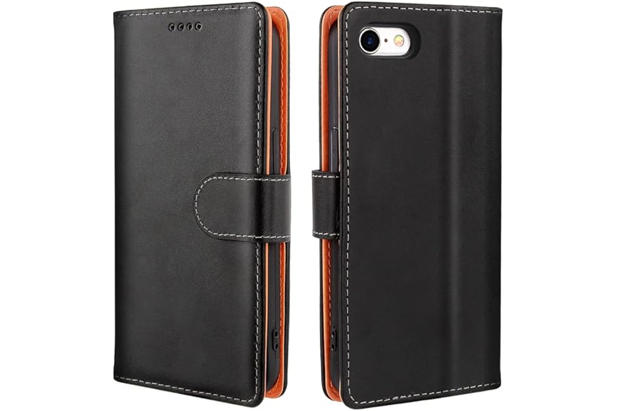 【J.DL直営店】 iPhone SE ケース 第2世代 第3世代 iPhone8 ケース iPhone7手帳型ケース iPhone se3 ケース手帳型 スマホケース 手帳型 携帯カバー PUレザー 耐衝撃 耐摩擦 全面保護 マグネット式 カード収納 スタンド機能 手触りが良い 人気 上質 4.7インチ対応（ブラック）