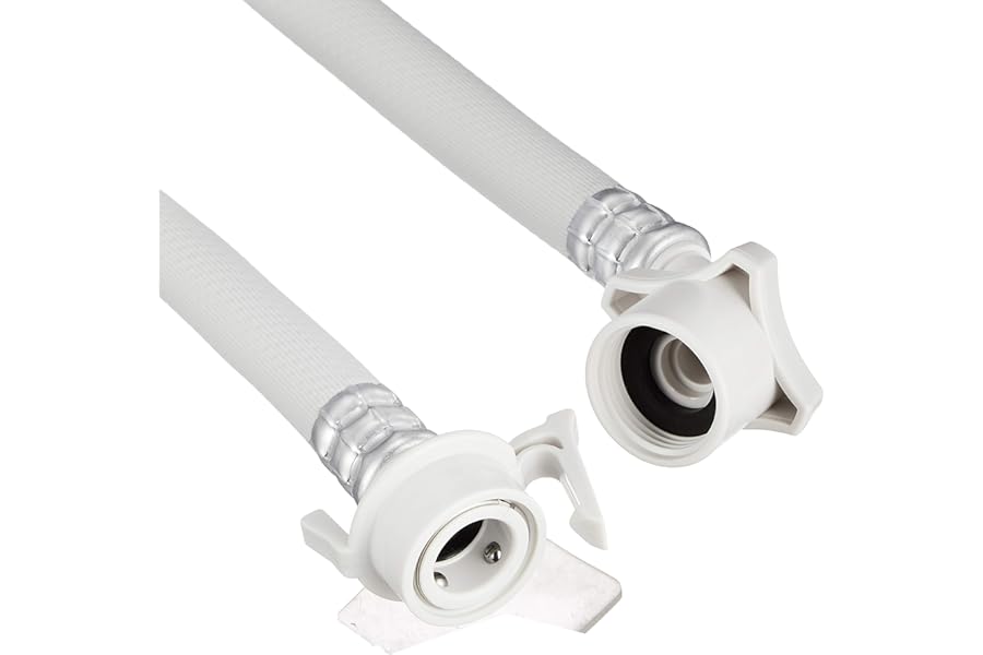 SANEI(サンエイ) 洗濯機給水ホース 全自動用 元口なし ワンタッチ接続 1m G3/4メネジ PT17-1X-1