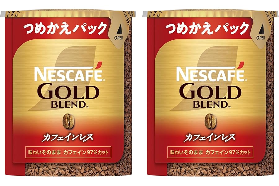 ネスカフェ ゴールドブレンド カフェインレス エコ&システムパック 60g×2本(60杯分),レギュラー ソリュブル コーヒー,詰め替え用