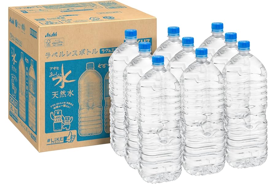 【Amazon.co.jp限定】 #like(タグライク) アサヒ おいしい水 天然水 ラベルレスボトル 2L×9本