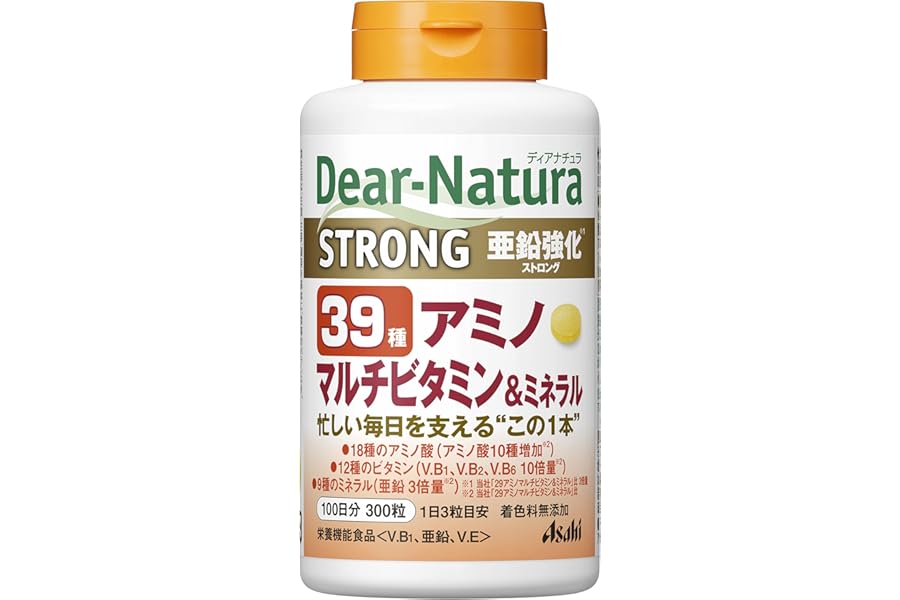 ディアナチュラ ストロング39アミノ マルチビタミン&ミネラル 300粒 (100日分) アサヒ サプリ Dear-Natura 国内工場で生産
